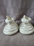 Pair of Ceramic Seashell Candle Holders