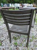 Large Lightweight Brown Wooden Painted Table w/Two Chairs