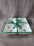 Gmundner Keramik Floral 4 Sectioned Dish