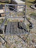 Two Classic Cast Aluminum Outdoor Chairs