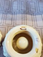 Pair of Lenox Embossed Candlestick Holder