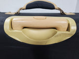 Nicole Miller New York Black and Cream Softside Rolling Suitcase