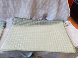 Set of 6 Sage Green Quilted Pattern Fabric Placemats