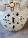 Lenox Florentine and Pearl Snowman Lit Figurine WORKS