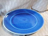 Pair of La Cadeaux Blue Melamine Oblong Serving Platters