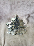 Silver Toned Resin Christmas Tree Figurine