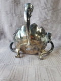 Vintage Silverplate Lotus Flower Candlestick Holder and Vase