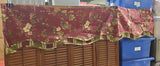 Pair of Waverly Wine Red Scalloped Edge Grape Motif Valances