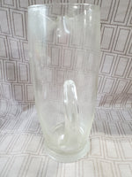 Clear Glass Engraved Pitcher