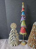 (B) Lot of 4 Tabletop Christmas Trees