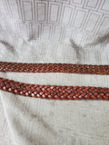 Pair of Woven Leather Belts—Women's Size Large/Size 38