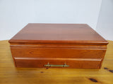 Vintage Wooden Silverware Chest Box