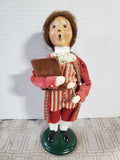 Byers' Choice Carolers Signed Colonial Williamsburg "Boy with Rose" Figurine