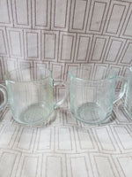 Set of 8 Arcoroc Glass Coffee Mugs