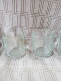 Set of 8 Arcoroc Glass Coffee Mugs