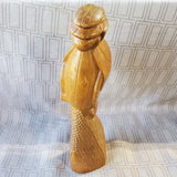 Asian Inspired Hand Carved Wood Woman Bust