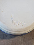 Signed Glazed Pottery Trinket Bowl with Handle