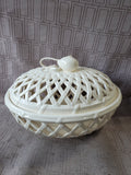 Hartley Greens & Co. Leeds Pottery Creamware Reticulated Basket