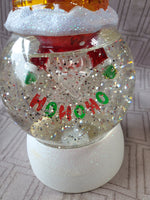 Santa Going Down the Chimney Glitter Globe WORKS