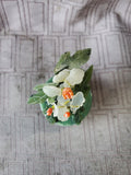 Carved Stone Floral Arrangement Paperweight