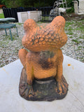 Terracotta Frog Garden Statue