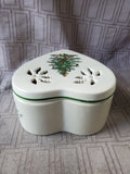 Spode "Christmas Tree" Pierced Heart Shaped Box