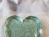 Heavy Clear Glass Heart Wall Hanging