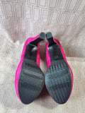 Pair of Mossimo Paisley Pink Platform Heels—Women's Size 8.5