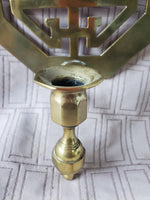 Brass Asian Inspired Wall Sconce