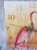 Ceramic Tile Heron Bird Clock WORKS
