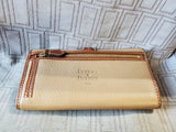 Dooney & Bourke Light and Dark Brown Leather Continental Wallet