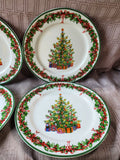 Set of 4 Traditions "Holiday Celebrations" by Christopher Radko Dinner Plates (2 SETS AVAILABLE PRICED INDIVIDUALLY AT $30 EACH)