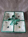 Gmundner Keramik Floral 4 Sectioned Dish