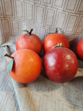 Lot of Red Plastic Waxy Decorative Apples
