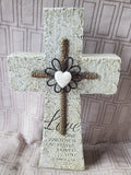 Resin Inspirational Quote Cross