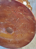Signed Brown Glazed Pottery Planter