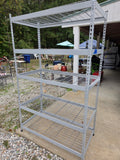 5-Tier Metal Frame Shelving Unit w/Wire Shelves