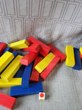 Rainbow Jumbling Tower Wood Game