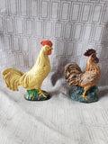 Pair of Hen and Rooster Figurines (B)