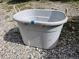 Large Oval Plastic Tub w/Rope Handles