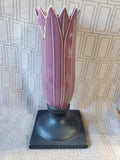 Purple Tulip Pedestal Vase
