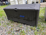 Brown Suncast Basket Weave Plastic Deck Box
