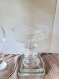 Lot of Clear Glass Candle Holders