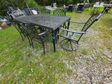 Hampton Bay 6-Piece Black Aluminum Outdoor Dining Set