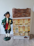 Byers' Choice Carolers Colonial Williamsburg Signed "Man Holding Lantern and Music Sheet" Figurine