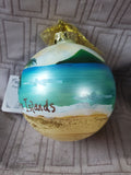 Hand Painted "Virgin Islands" Glass Ornament