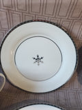 10 Piece Threshold Porcelain Snowflake Dish Set