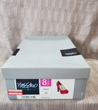 Pair of Mossimo Paisley Pink Platform Heels—Women's Size 8.5