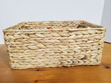 Rectangular Woven Water Hyacinth Storage Basket