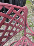 Red Heavyweight Aluminum 3-Piece Patio Dining Set